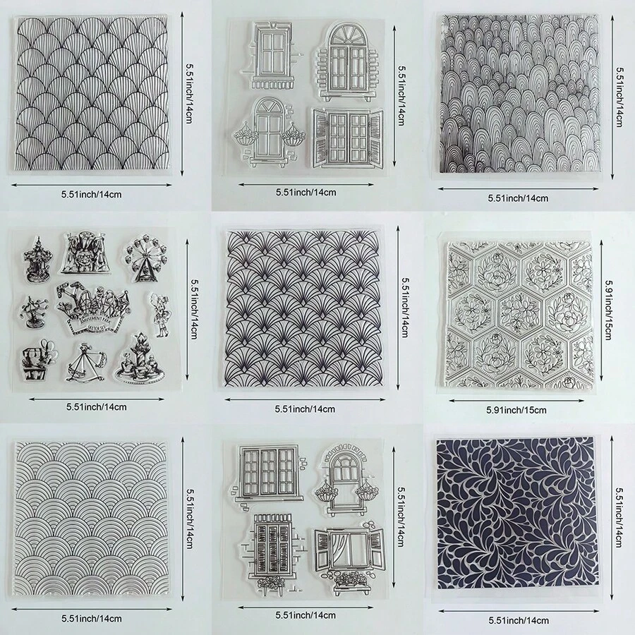 Stempel Silikon Transparan/Stempel untuk Scrapbooking, Pembuatan Kartu, Dekorasi DIY, Seri Bunga, Lanskap, Alam, Tanaman