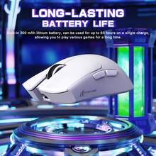 ATTACK SHARK X11SE 3-Mode Ultra-Light Gaming Mouse | 59g PAW3311 22000 DPI | 65hr Battery Life Cloud-Enabled For FPS/MOBA - View 6