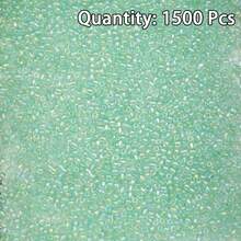 1包 18g 約1500顆 2mm彩色玻璃米珠，珠寶製作DIY手工串珠手鍊項鍊珠寶配件 - diy炫彩珠 - 查看 15
