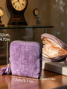 Organizador de Joyas de Viaje, Portátil con Bolsillo con Cremallera, Bolsa de Almacenamiento a Prueba de Polvo, Adecuado para Anillos, Aretes y Pulseras, Rollo de Joyas, Rollo de Joyas - Multicolor - Ver 6