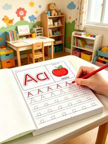 1pc A-Z Letter Practice Book, Includes Writing Practice, Reusable Calligraphy Practice And Magic Practice Book, Suitable For Students, Stationery, Learning Supplies, Back To School Season Gift, Back To School Season Essentials, English Tracing Book Handwriting Practice - Multiple Styles - View 9