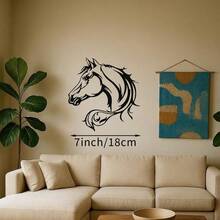 1pc, Galloping Horse Metal Line Sculpture - 40cm/15.75in - Modern Laser Cut Metal Wall Decor - Iron Wall Art, Indoor/Outdoor Home Yard Balcony Decoration - Elegant Wall Hanging Ornament - Barn Entrance Metal Decor - Western Enthusiast Gift - Black - View 15