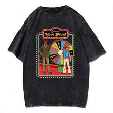 Bring Me The Horizons T-Shirt, Rock Music, Harajuku, Short Sleeve, Streetwear, Summer, Men Women, Washed T-Shirts - 淺灰紫 - 查看 1