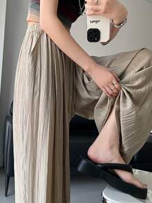 Women Pants - Khaki - View 3