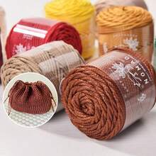 2mm/50m Simulated Leather Rope Weaving Rope, High-Quality Polyester Rope, Suitable For Hand Weaving, Crochet And Bohemian Style Decoration - Multicolor - View 2