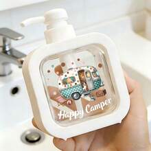1 buah Botol Sabun Dispenser Tekan Tema Piknik Musim Semi untuk Dekorasi Rumah, Kamar Mandi, Dapur, Perkemahan, RV, Wadah Isi Ulang Dekoratif, Dispenser Losion. Hadiah Dekorasi Musim Semi yang Sempurna - A - View 8