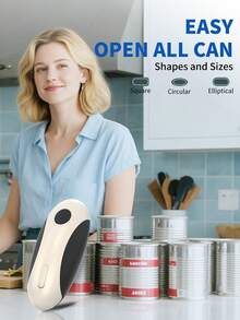 CLITON Automatic Electric Can Opener USB-C Rechargeable Kitchen Tool, Suitable For Women, Smooth Cutting Edge, Portable Electric Can Opener, Ideal Kitchen Gadget Gift For Mom And Grandma, Perfect Gift For Birthday, Christmas, Housewarming - Can openers - View 5