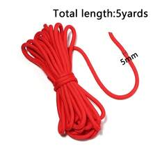 5 Yards/Pack Colorful Polyester Core Rope 5mm Climbing Rope Handmade Braiding Cord Suitable For Phone Strap Keychain Rope Making Accessories DIY Handmade Clothing Shoes Hats Bags Braiding Rope - Braided Round Rope - View 5