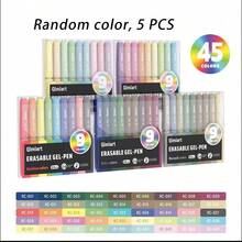 1/5/9PCS Colorful Erasable Gel Pen Set, Easily Erase Writing Errors; Equipped With 0.6mm Tip And Unique Egg-Shaped Design, Perfect For Sketching, Doodling, Writing, Project Creation, Learning Supplies, Office Tools And Professional Art Applications/School Supplies - Erasable Ballpoint Pen - View 14