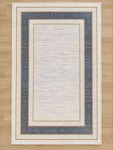 Chilai Home Modern Patterned Area Rug, Soft Non-Slip Carpet For Living Room & Bedroom, Runner Rug, Washable Kitchen Rug, Made In Turkiye - Light Grey - View 2
