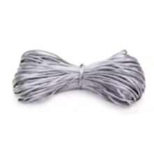 Silk Thread Satin Cord 2mm - 5 Meters Various Colors - Silver - View 3