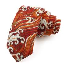 ZONFAZ 1pc Men's Fashion Linen Tie, 6cm Narrow Width, Cartoon Animal Pattern Design, Wedding Party Outfit Accessory,Accessories,Graduation Gift - Multicolor - View 21