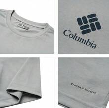 Columbia 夏季舒適透氣快乾運動短袖T恤男款 - 灰色 - 查看 7