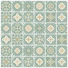Yellow Green Floral Tile Sticker, Waterproof And Oil-Proof, Self-Adhesive And Easy To Peel, Bathroom And Kitchen Wall Decor, Easy To Remove, No Residue Sticker - Yellow and Green Floral Stickers - View 4