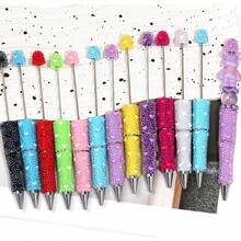 2支/1支 DIY 愛心美人魚珠飾全水鑽旋轉式圓珠筆，高吸引力順滑書寫，適合學生、辦公室及日常使用，生日與節日禮物 - 多款 - 查看 1