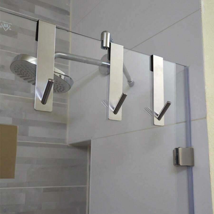 Stainless Steel Towel Hook, Shower Door Hook, Extended Length. No Drilling Or Adhesive Required. Perfect For Hanging Towels, Bathrobes, Clothes, And More. Ideal For Use In Bathrooms, Hotels, And Dormitories. A Great Gift Choice For Women.