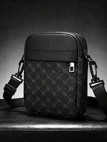 peach tree Men's Box Bag,  PU Waterproof  Suitable For Business Trip,  Large Capacity, Portable, - Multicolor - View 1