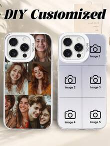 1pc Customized Photo Puzzle Phone Case, Compatible With Iphone 16 Pro Max/16 Plus/16 Pro/17 Pro Max/17 Pro/17/17 Air, Wedding Customized Image, Gift For Couples, Friends, Family, Graduation, Customized Phone Cases, Easy Comfort - White - View 3