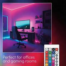 RGB LED Light Strip With 24-Key Remote Control, USB Powered, Easy Installation. Suitable For Indoor Room Decoration, Christmas, Halloween, Cabinet, TV, Wall, Stairs, Decorative LED Lights - 24-key RGB Light Strip - View 6