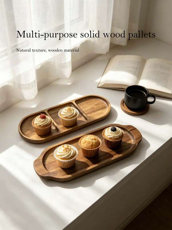 1/2PCS Wooden Oval Cheese Tray, Breakfast Tray, Serving Tray, Dessert Plate, Charcuterie Board, Suitable For Cheese, Cake, Bread, Snacks, Fruit, Coffee And Appetizers, Kitchen Accessories, Kitchen Tools, Kitchen Supplies, Perfect For Easter, Father's Day, Thanksgiving And Other Holidays