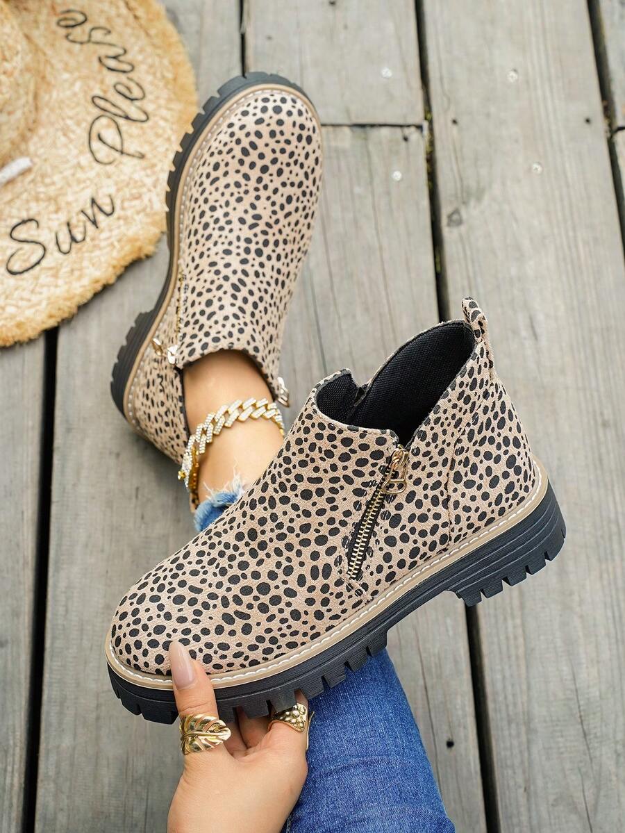 Women's Ankle Boots And Ankle Boots, Winter Boots, Flat Shoes, New Footwear, Ankle Boots With Heel And Zipper