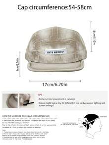 1pc New Washed Tie-Dye American Vintage Short Brim Workwear Baseball Cap, Casual Versatile 5-Panel Streetwear Skateboard Hip-Hop Baseball Cap For Men And Women, Spring/Summer New - Gradient Label - View 4