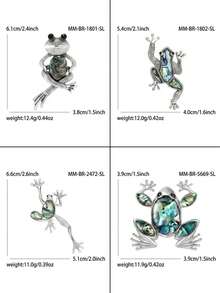 Stylish Enamel Frog Brooches For Women Unisex Animal Pins Banquet Jewelry Clothing Accessories/Friends Gathering Badges New Gifts - Frog - View 11