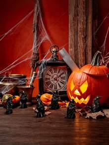 20pcs Miniature Crows Decor,Halloween Mini Resin Crows Figures,Black Raven Figurines Tiny Resin Animals Suitable For Holiday Scenes,Micro Landscapes,Horror Party,Desktop Decoration,Gothic Party Supplies,Horror Autumn Haunted House Decoration,Glass Container DIY Crafts,Halloween Scene,Garden Home Desktop Decoration. - A - View 6