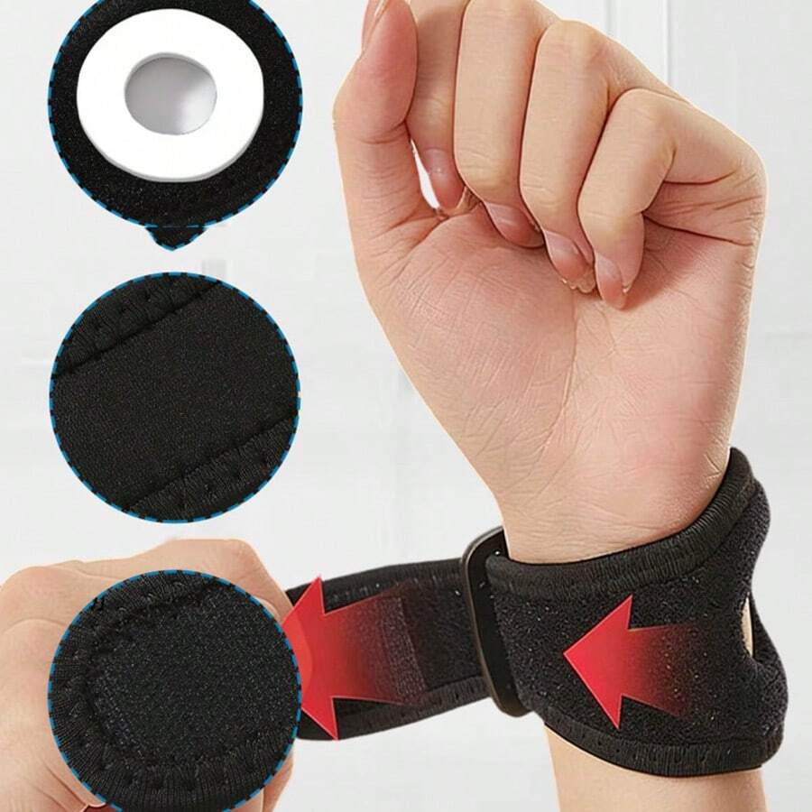 1pc Adjustable Sports Wrist Guard, Sports-Specific Stabilizer For All-Day Firm Support, Ambidextrous, Built-In Ring Cushion For Comfortable Wear - Multicolor - View 1