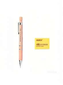 1pc/2pcs Automatic Pencil With Eraser, Wood Grain Design, Durable Lead, Non-Slip Rubber Grip, Office & School Supplies, Suitable For Sketching, Writing, Drawing, Back To School Pencil Set - Other - View 12