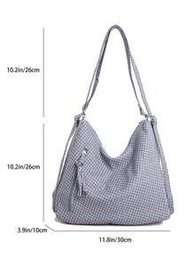 Large Capacity Korean Style Backpack New Crossbody Bag Fashion Versatile Commuter Shoulder Tote Bag - Blue - View 3
