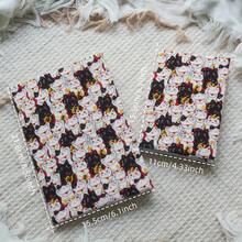 Japanese Lucky Cat Print Fabric Book Cover, Reusable Cloth Book Sleeve For A5 A6 Journals, Decorative Notebook Protector For Planner & Diary - Sets - View 3
