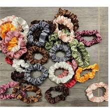 32pcs/Pack, Random Color, Women's Solid Color High Elasticity Soft Satin Hair Extensions, Suitable For Daily Wear, Versatile And Easy To Match - Multicolor - View 3