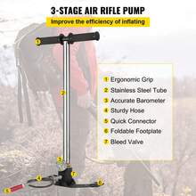 4500PSI Air Inflator Hand Pump Inflator 310BAR - Black - View 3