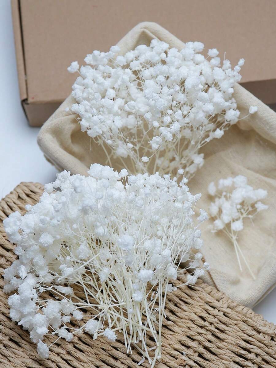 50/100/300pcs Artificial Mini Baby's Breath, Suitable For Wedding Floral Arrangement, Party Decoration, Birthday, Outdoor Garden Decor, Mother's Day Decor, Valentine's Day Decor, Gifts, Graduation Decoration - Bleaching - View 1