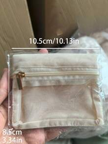 Organizador de Joyas de Viaje, Portátil con Bolsillo con Cremallera, Bolsa de Almacenamiento a Prueba de Polvo, Adecuado para Anillos, Aretes y Pulseras, Rollo de Joyas, Rollo de Joyas - Multicolor - Ver 7