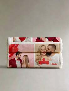 1pc Customized Photo Blanket, Personalized Blanket Suitable For Bed/Sofa/Indoor/Outdoor, Customized Christmas Gift, Friend Gift, K Gift, Family Gift, Birthday Gift, Wedding Gift, Gift For Friend, Gift For Her, Gift For Girlfriend, Gift For Mom/Dad - Style 5 - View 7