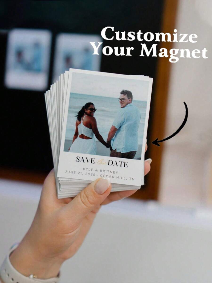Personalized Photo Fridge Magnets - Custom Picture Refrigerator Magnet Set - Magnetic Backing - Perfect Gift For Home Decor, Gift For Her, Gift For Him, Gift For Mum, Gift For Friends, Personalized Gift, Mother's Day Gift, Father's Day Gift - Multicolor - View 1