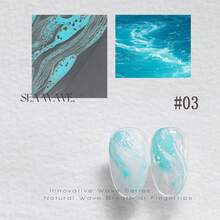 MISS MIANEL 12ML/PCS 2026新款彩繪波浪大理石快混液，白色指甲、藍色指甲、粉色指甲，夏季絲綢冰透蕾絲波浪漸層凝膠，綠色指甲、金色指甲 - 彩色 - 查看 22