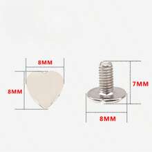 15 Sets Heart-Shaped Decorative Rivets, Metal Screw Back Rivets For Leather Craft, Handbags DIY (Silver) - C - View 4