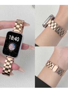 不鏽鋼錶帶 + 1 個錶帶拆卸工具，適用於 Band 10/9/8/9pro/8Pro，透氣替換錶帶，亦相容於 Redmi Watch4/5 男款女款智慧手錶 - Mi Band 8/9pro - 查看 2