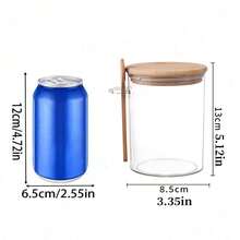 A Plastic Sealed Container With A Spoon Included, Suitable For Storing Coarse Grains, Seasonings, Dried Fruits, Coffee And Small Snacks. There Are Three Different Capacities To Meet Your Daily Needs. Lightweight And Easy To Carry,With An Open Design - Transparent - View 12