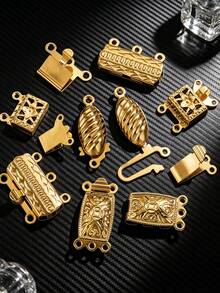 10-Piece Set Of 304 Stainless Steel Fashion Clasps And Connectors For DIY Necklace And Bracelet Making - Buckle - View 6