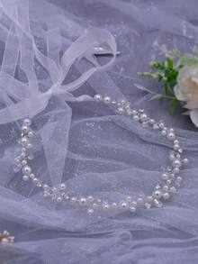 1 Stück glänzender Strass- & Perlen-Taillengürtel, modischer Legierung Blumenkranz Brautkleid Taillenband, geeignet für Brautjungfer, Hochzeit, Verlobung, Feier - Verschiedenfarbig - Übersicht 4