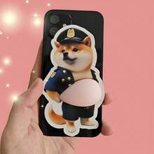 3D Sticker 1片/2片/5片創意炸雞貼紙柴犬肚皮狗貼紙肚皮狗系列印花貼紙剪貼簿裝飾 - 墨綠色 - 查看 3