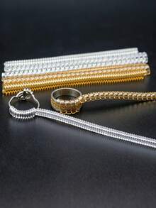 Bộ 1/4/8 miếng đệm chỉnh size nhẫn 4 kích cỡ, miếng đệm cao su trong suốt điều chỉnh được, bộ chỉnh size nhẫn phù hợp cho nhẫn bị rộng, miếng đệm ngăn, bộ kẹp xoắn silicone - nhiều màu - Xem 6