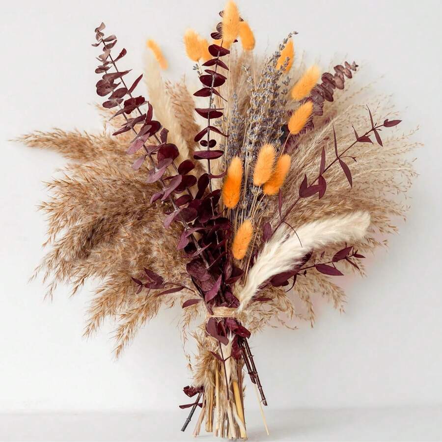 36/72pcs Bohemian Style Artificial Reed Grass Rabbit Tail Grass Home Decor Bouquet, Reed Eucalyptus Bouquet, Suitable For Wedding Floral Arrangement, Living Room Decoration - T013 - View 1