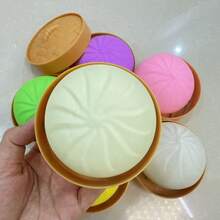 New Soft Squeeze Toy, Dumpling Shape With Steamer, Slow Rebound, Also Suitable As Desktop Decoration. Perfect For Halloween, Christmas, Party Egg Shell Fillers And Valentine's Day Gifts. - Multicolor - View 17