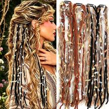 Vintage Long Tassel Hair Accessory, 24-Inch Model Wear Style, BB Clip Colorful Rope Yarn Hair Ornament - Multicolor - View 1