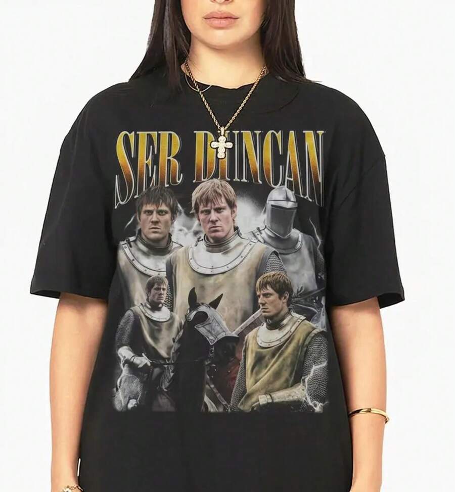 Ser Duncan The Great T-Shirt - Dunk Shirt Unisex Vintage 90s Sweatshirt - 黑色 - 查看 1